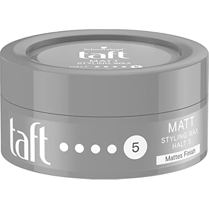 Taft Matt Styling Wax with Hold Level 5 (75 ml), Hair Wax for Long-Lasting Hair Styles with Matte Finish with up to 24 Hours Power Hold, Gives Styled Hair Structure - Image 1